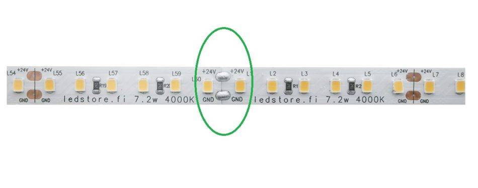 Punti di saldatura per strisce LED