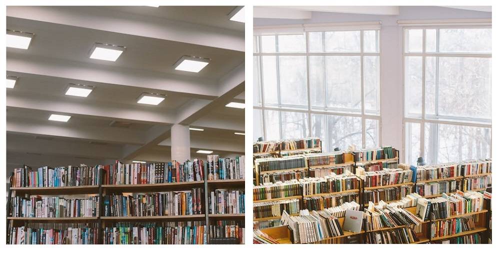 Illuminazione a led nella progettazione illuminotecnica e luce naturale in biblioteca