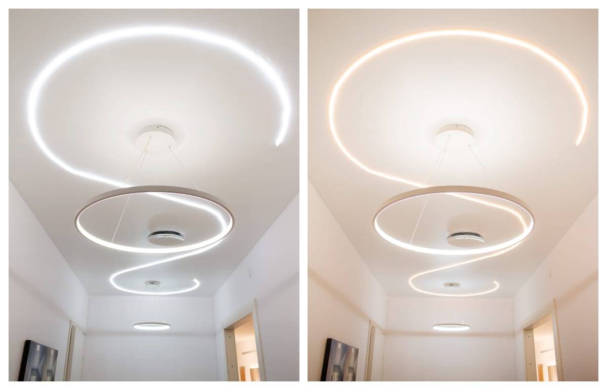 Come puoi vedere, le forme curve con i LED funzionano bene!