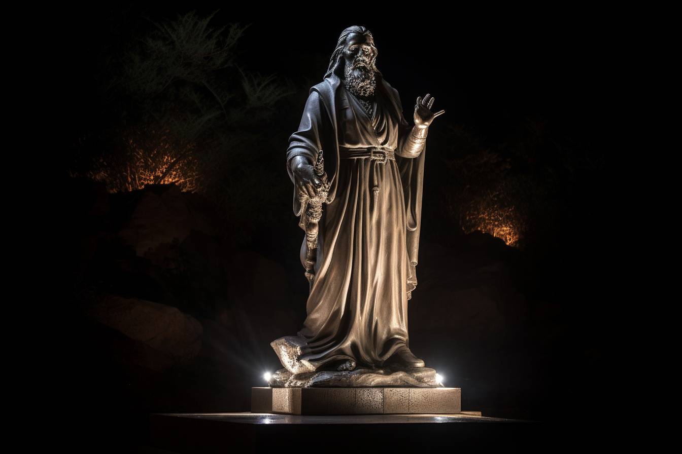 Statua illuminata