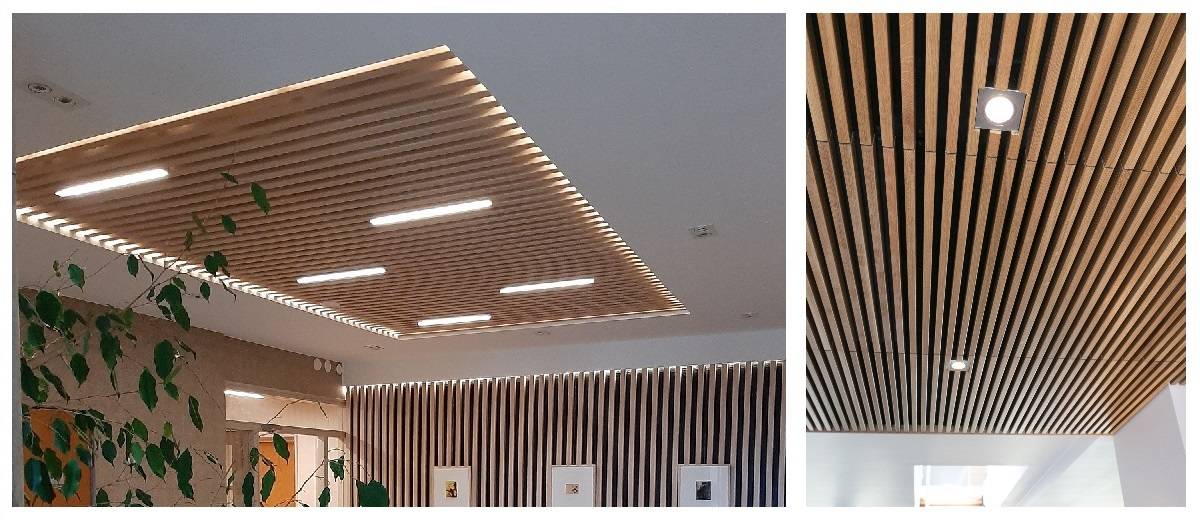 Illuminazione di un soffitto tradizionale a strisce