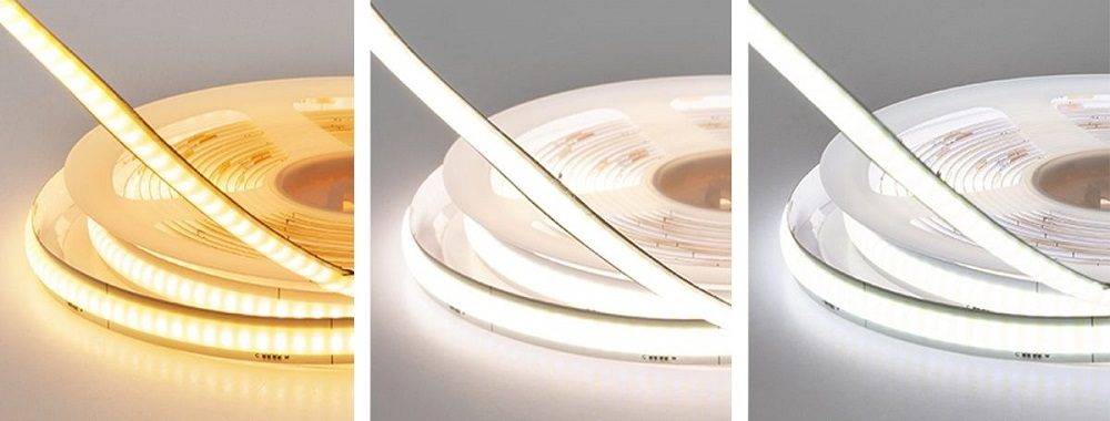 la potenza della striscia led è la stessa striscia led SOLO CCT in diverse tonalità