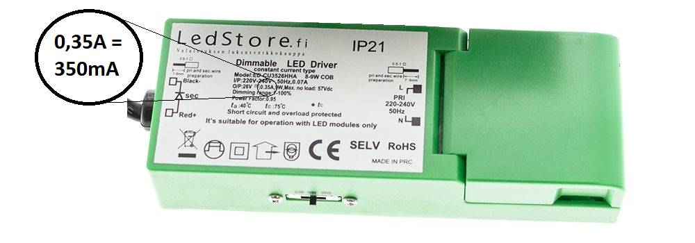 Trasformatore a led con corrente costante da 350 milli Ampere