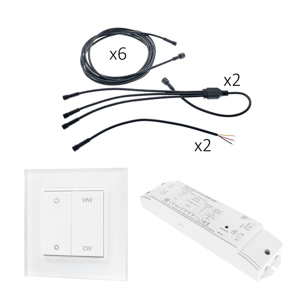 Selezione del cavo a nastro a led cablaggio tripolare, trasformatore, controller