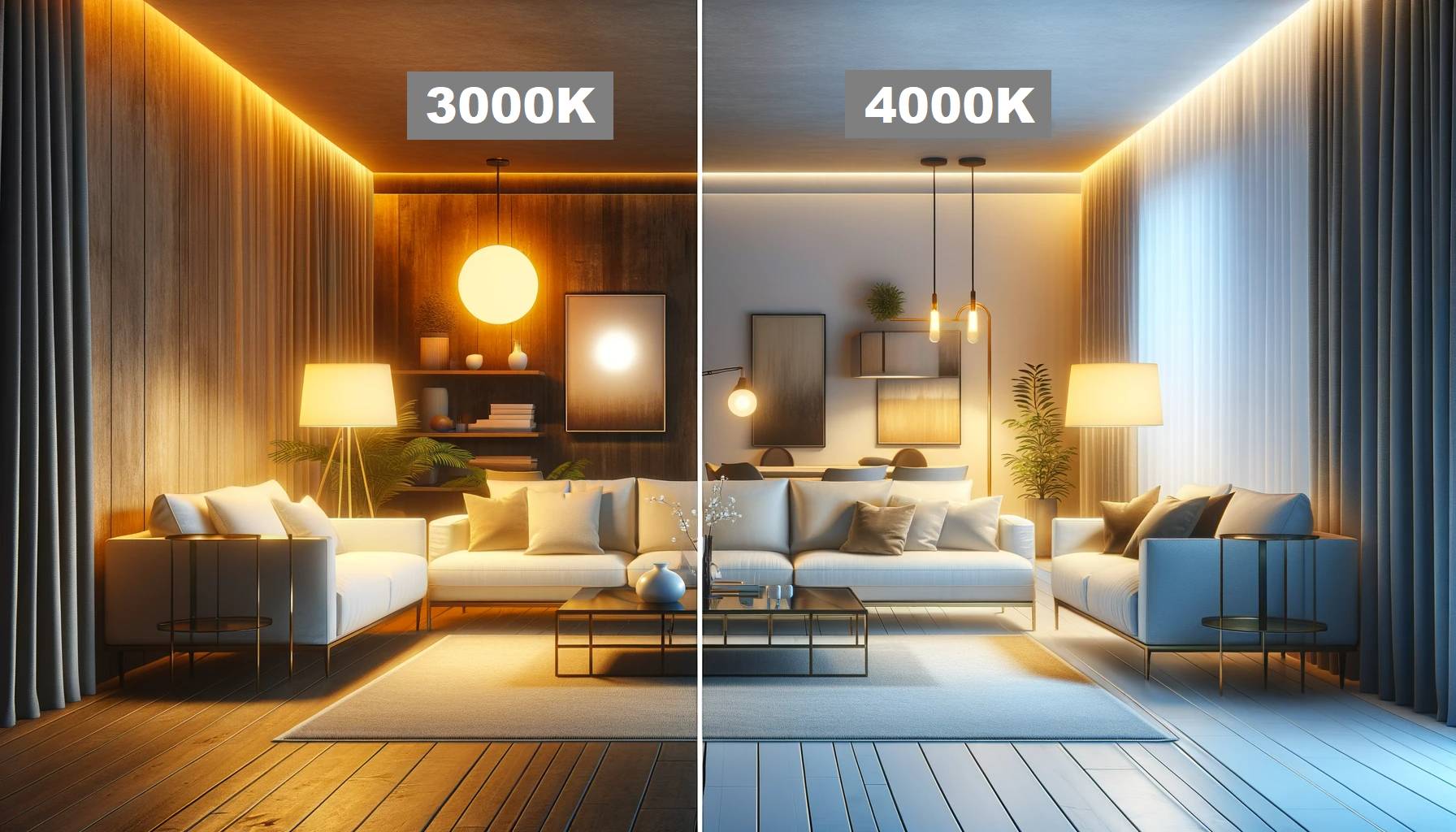 Scelta del colore della luce 3000k vs. 4000k