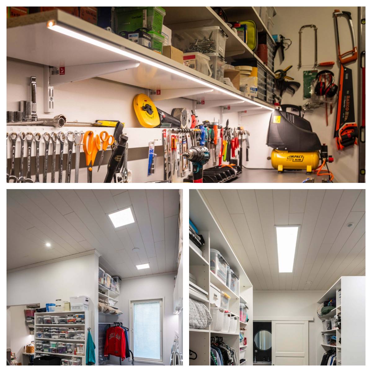 sostituzione di tubi fluorescenti con strisce o pannelli a led