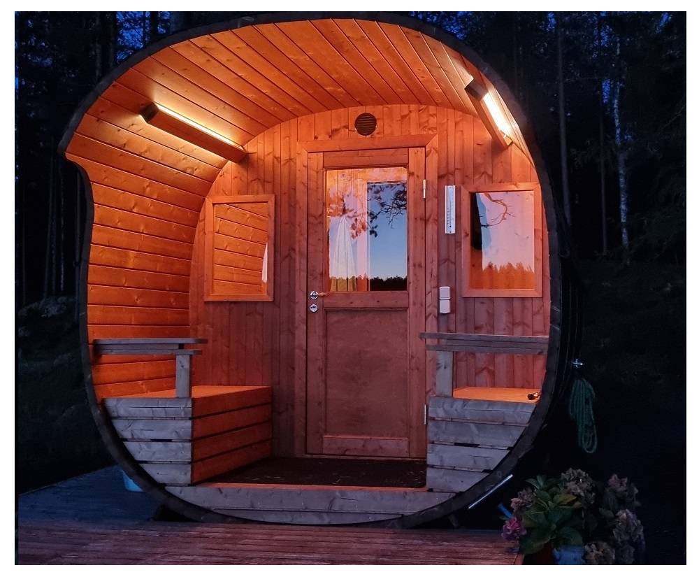 Sauna a barile - Luci a led per casetta