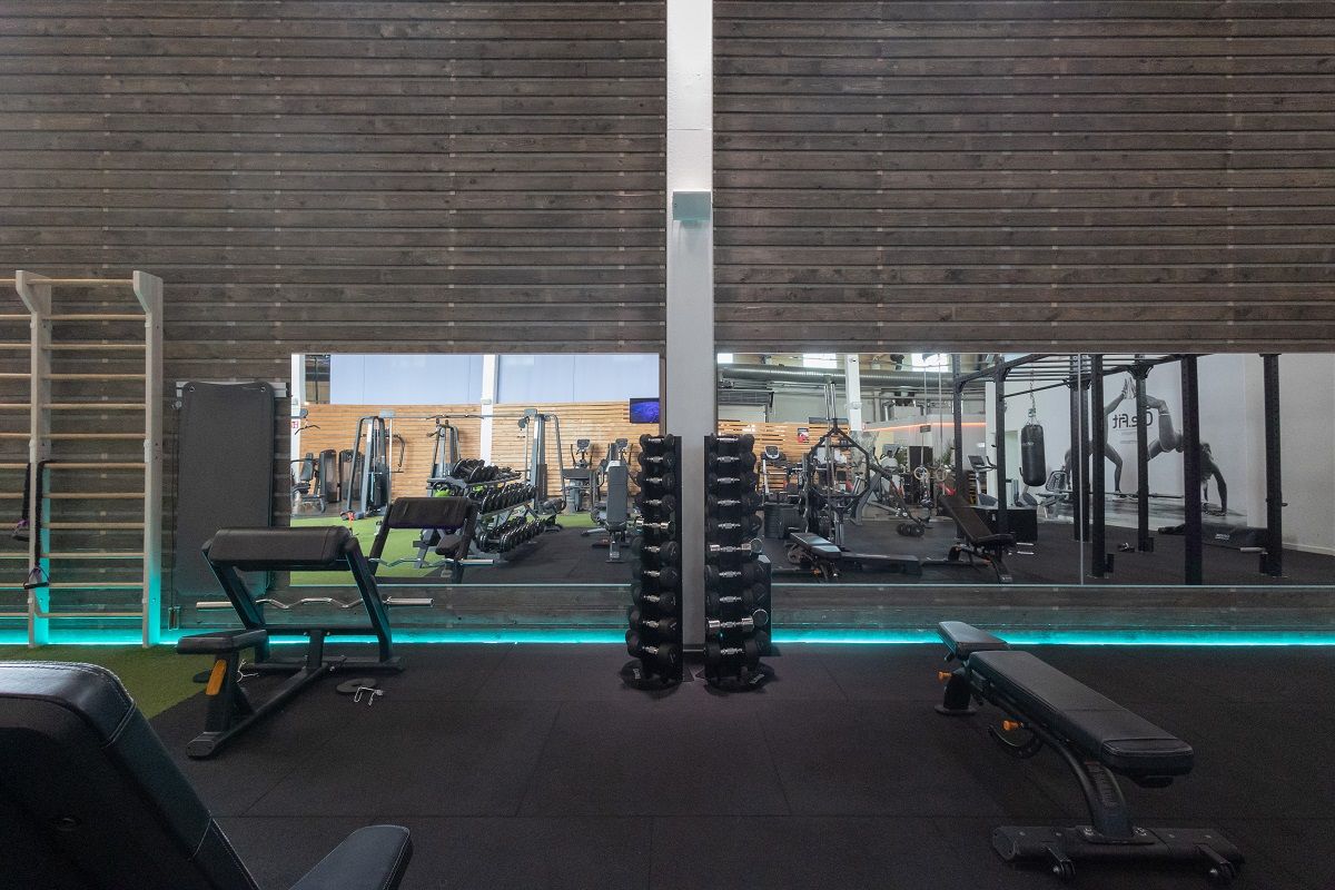 Striscia led RGB di colore turchese.